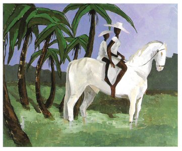 Jonathan Green, Youths on White Horse, 1986..jpg