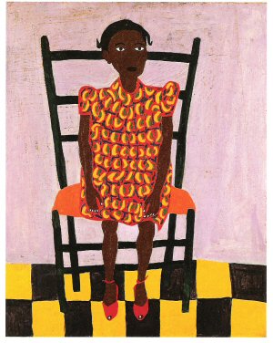 William H. Johnson, Little Girl in Orange, 1944..jpg