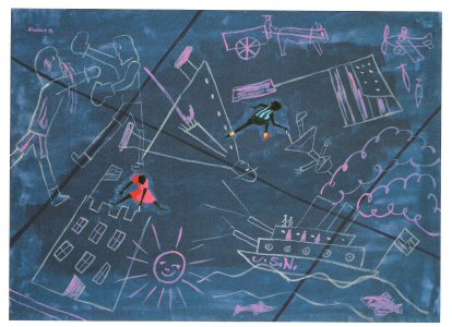 Jacob Lawrence,Sidewalk Drawings , 1943..jpg