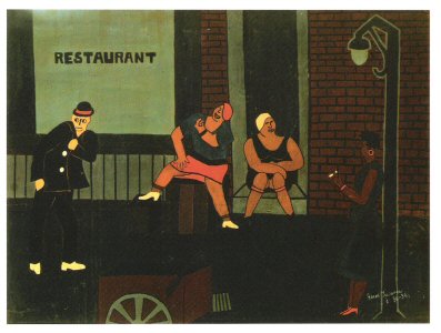 Jacob Lawrence, Street Scene, Restaurant, 1936..jpg