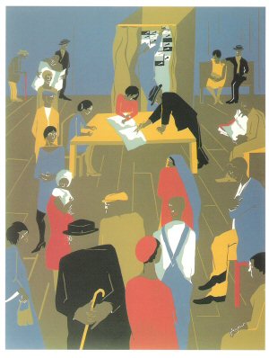 Jacob Lawrence , The 1920's.The Migrants,1974