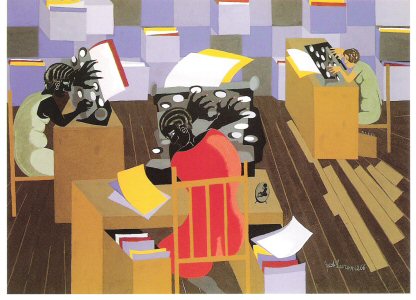 Jacob Lawrence , Typists, 1966..jpg