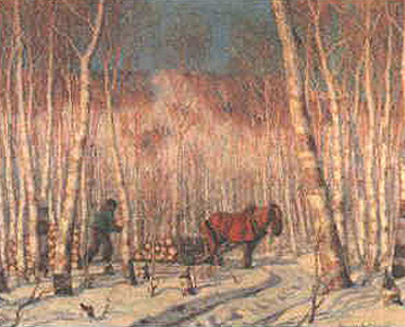 Clarence Gagnon, March in the Birch Woods. 3 stars..jpg
