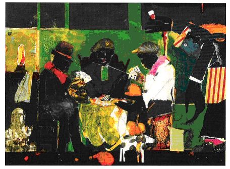 Three Folk Musicians by Romare Bearden