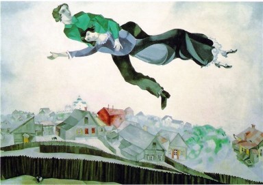 Over the Town 1914-1918 by Marc Chagall