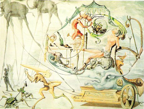 Salvador Dali,  The Vintagers, The Bacchus Wagon. 1953.jpg