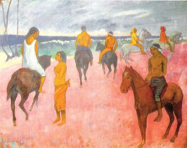 Paul Gauguin, Horsemen on the Beach ,1902.jpg