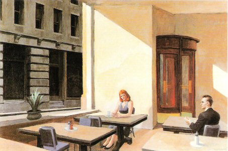 Edward Hopper , Sunlight in a cafeterie, 1958..jpg