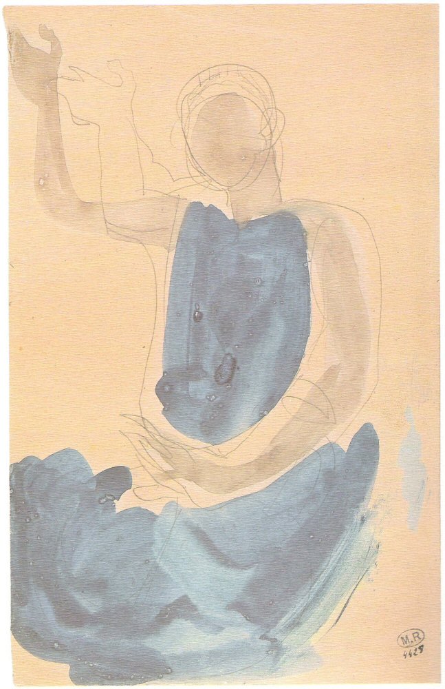 Danseuse Cambodgienne assise , au bras droit leve.jpg