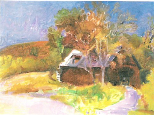 Wolf Kahn, Barn Down the Road ,  1998..jpg