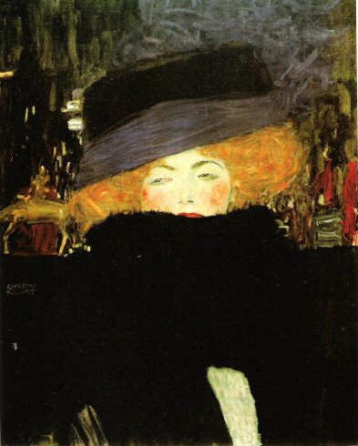 Gustav klimt, Lady with Hat and Feather Boa. 1909.jpg