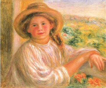 P.A. Renoir, Girl on Balcony at Cagnes , 1911..jpg