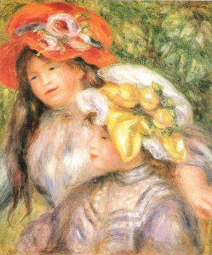 P.A. Renoir, Head of Two Girls , 1910..jpg