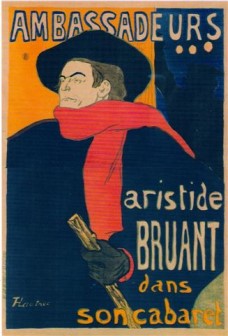 Ambassadeurs-Aristide Bruant 1892 by Henri de Toulouse-Lautrec
