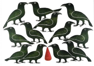 Many Young Ravens by Kenojuak Ashevak