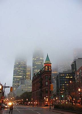 Flat Iron, Foggy Night - Toronto, Canada