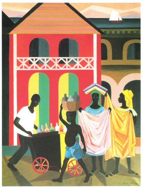 Stree Vendors, Haiti by Lois Mailou Jones 1978 Poster