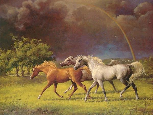 Arabians After a Storm  