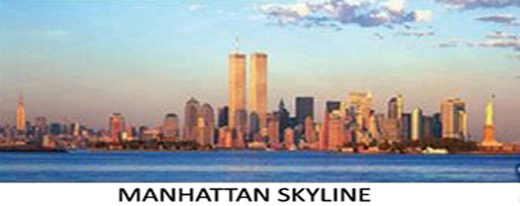 Panoramic Photo of Manhattan Skyline World Trade Center, New York